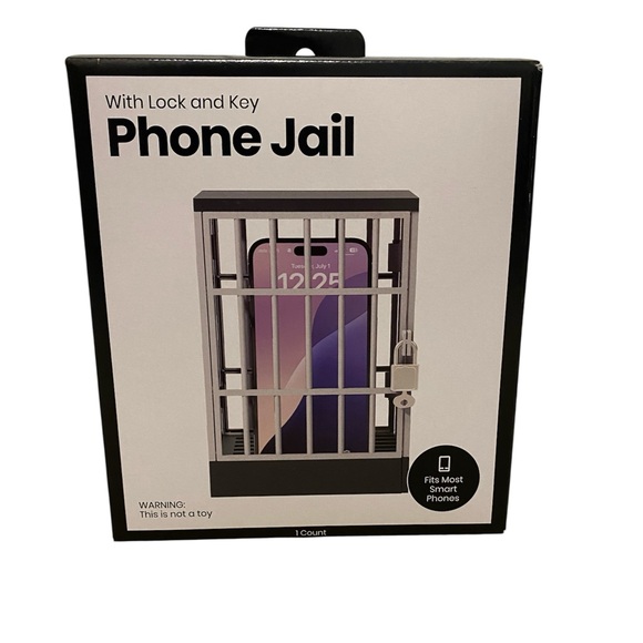 Other - Phone Jail with Lock and Key - Black